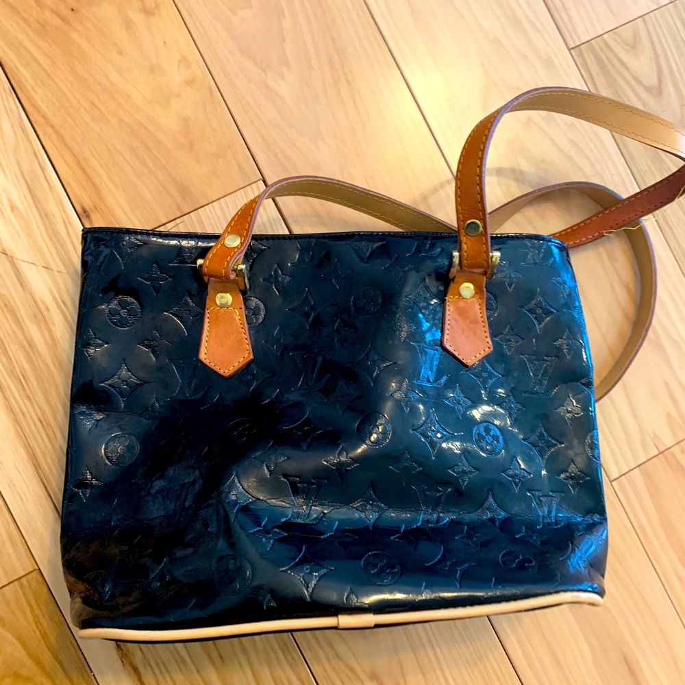 LV Black Patent Leather Bag